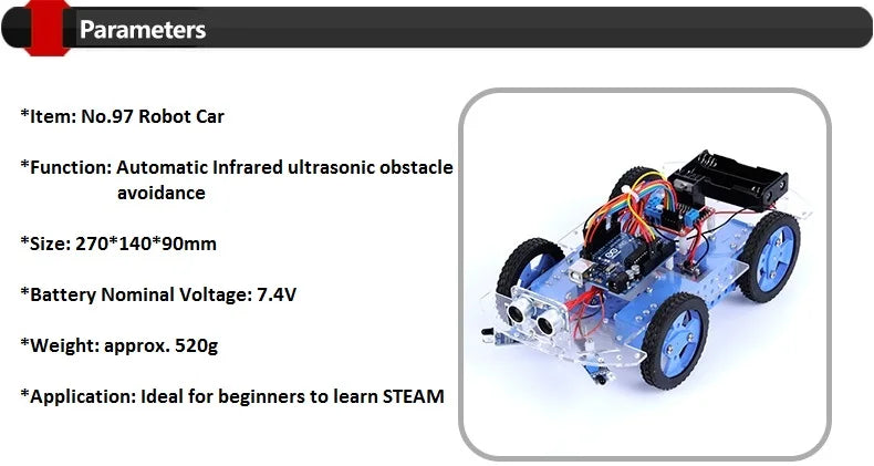 Custom Automatic obstacle avoidance  Robot Kit Programming Stem Education Robot Entry Level Programming for Children Stem Education Manufacturer