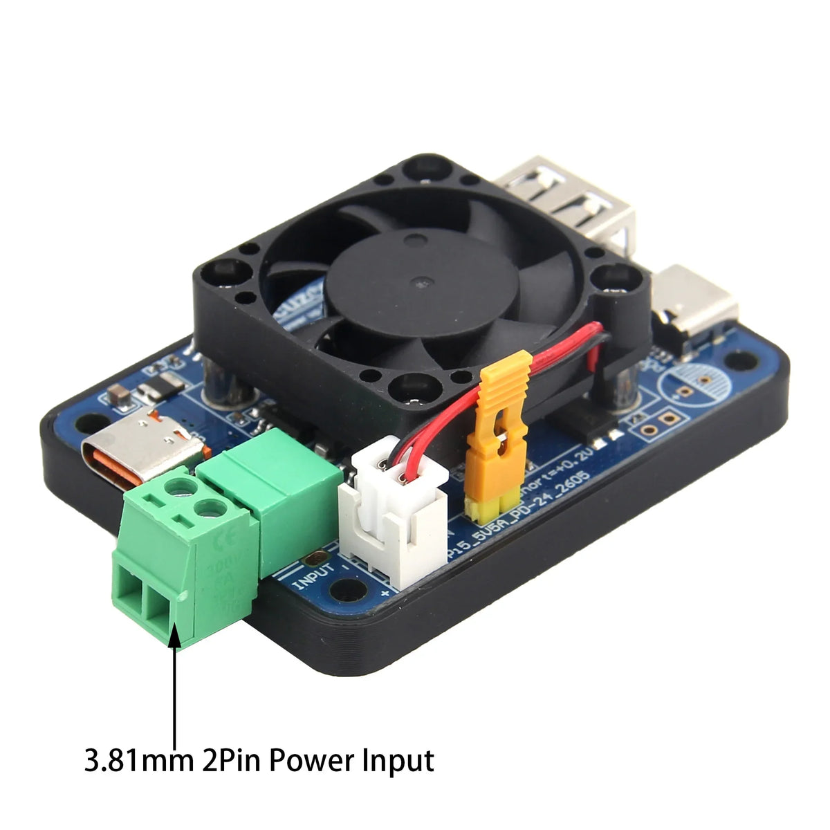 Dual PD Power Module for Raspberry Pi 5, 9-24V DC / PD USB-C 12V Input, 5V 5A USB-C & USB-A Dual Output