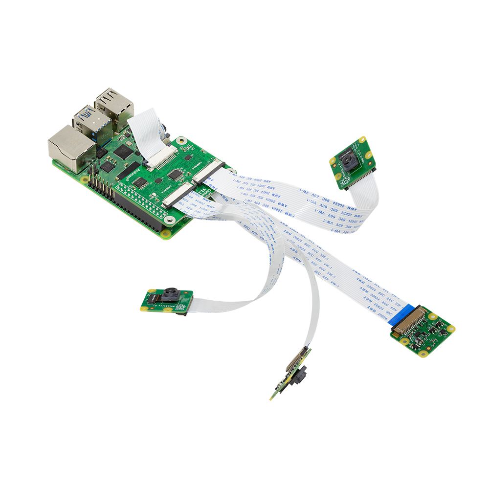 Custom PCB flashlight pcba Arducam Multi Camera Adapter module V2.2 for Raspberry Pi 4/3B+/3B 5MP and 8MP Cameras