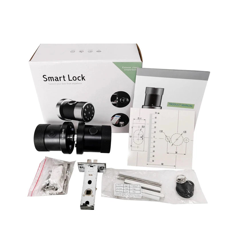 Custom Hot TTlock New smart Door lock APP Fingerprint  lock smart door lock RFID Card password key Manufacturer