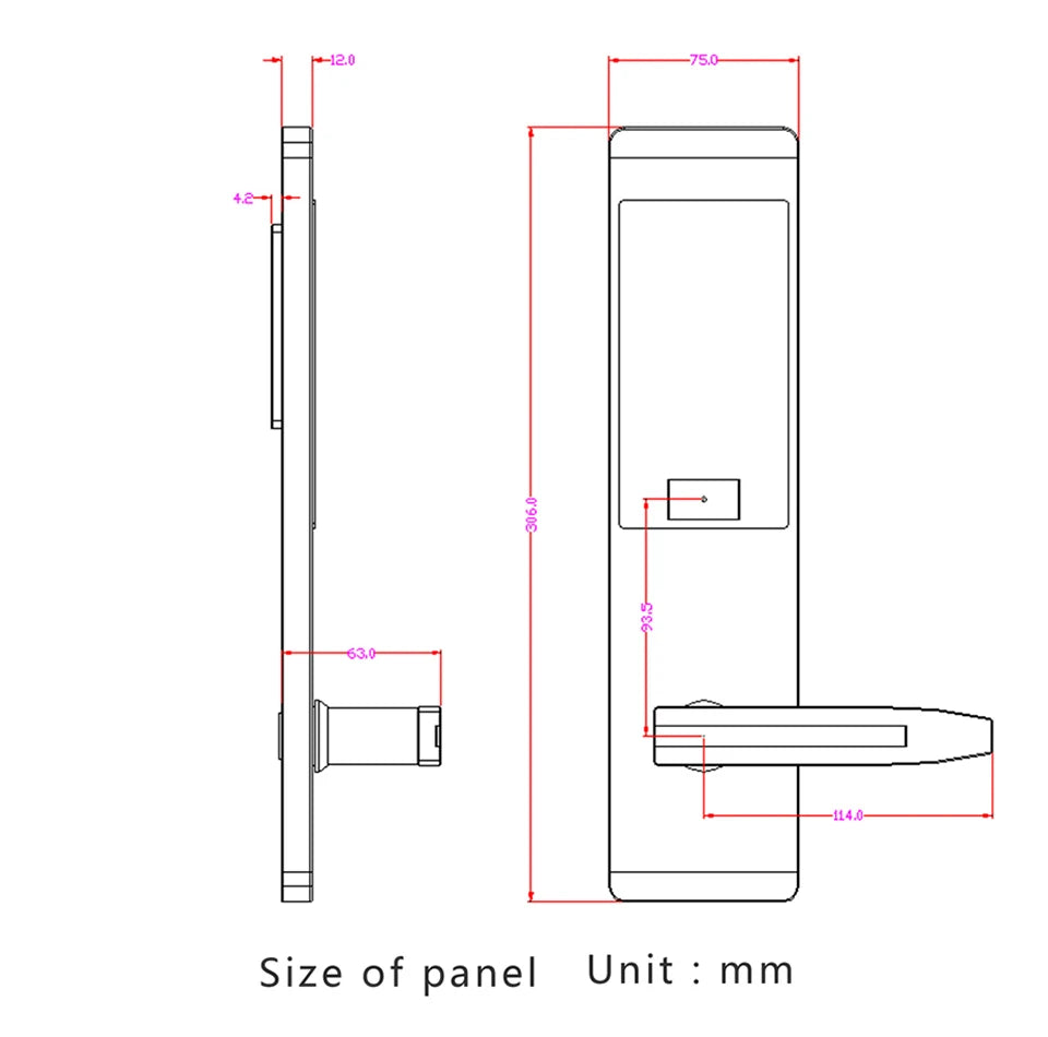 Custom Home Electronic Electric Tuya APP Wifi Smart Lock,Digital Biometric Fingerprint Door Lock Manufacturer