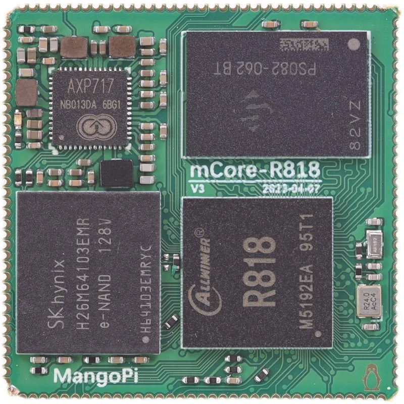 Custom  PCBA Mango Pi mCore-R818 A133 Allwinner Stamp Hole Ultra Small Core Board 2G+16G 4G+32G Android 10Manufacturer