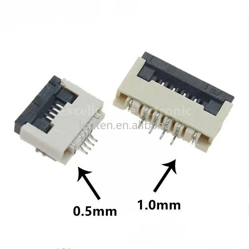 Custom Custom 10PCS FPC 0.5MM/1.0MM Connector Socket Drawer/Clamshell Upper/lower /Vertical Contact 4/6/8/10/12/14/16/18/20/22/24 Manufacturer