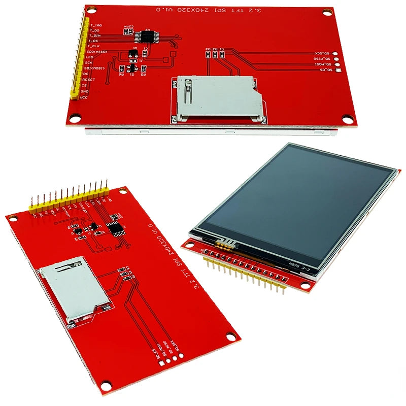 Custom Lonten 3.2 inch TFT LCD Module with Touch Panel ILI9341 Drive IC 240(RGB)*320 SPI Interface (9 IO) 240*320 Touch ic XPT2046 SPI Manufacturer