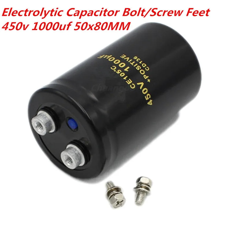 Custom 1/PCS 450V1000UF 50*80MM 1000UF 450V Aluminum Screw Audio Filtering Electrolytic Capacitor  CD136 Manufacturer