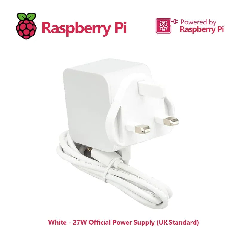 Official Raspberry Pi 5 Power Supply 27W USB-C Adapter 5.1V 5A with PD Standard Support Custom