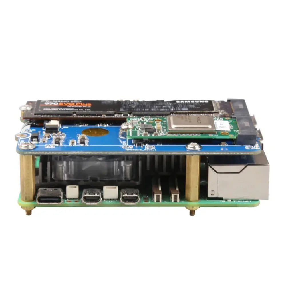 MPSAI Raspberry Pi 5 PCIE M.2 SSD+Ai HAT Support 2230/2242/2280 Size NVME SSD HAILO AI Custom OEM Robotics