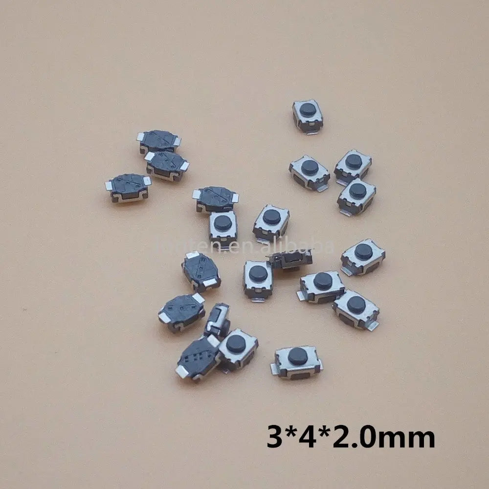 Custom 100PCS 3*4*2.0MM Micro Switch Momentary SMD Button Switch 3X4X2.0MM Manufacturer