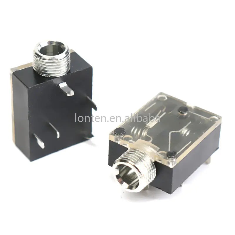 Custom 10PCS PJ-324 Headphone Jack 3.5mm Audio Jack with Nut 5-pin Audio Headphone Jack Interface Female PJ324 Manufacturer