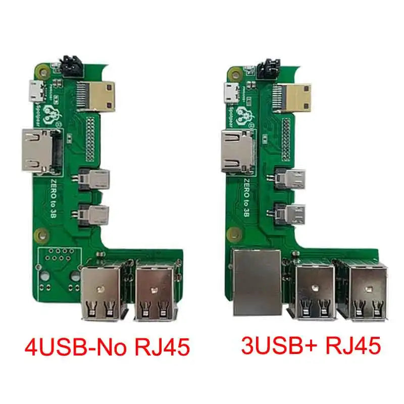 Custom Raspberry Pi Zero 2w To 3B/4B Interface Adapter Zero To Pi3/Pi4 Expansion Board Pi Zero Pi0 USB HUB RJ45 HAT Manufacturer