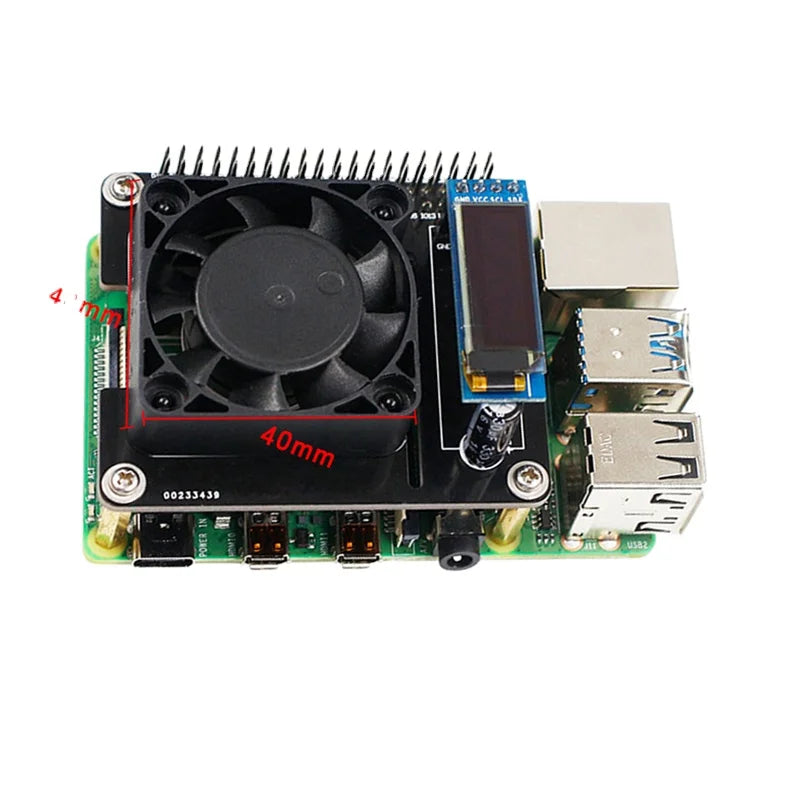 Custom Raspberry Pi 4/3 model B Intelligent temperature control Fan Expansion Board with oled lcd Manufacturer