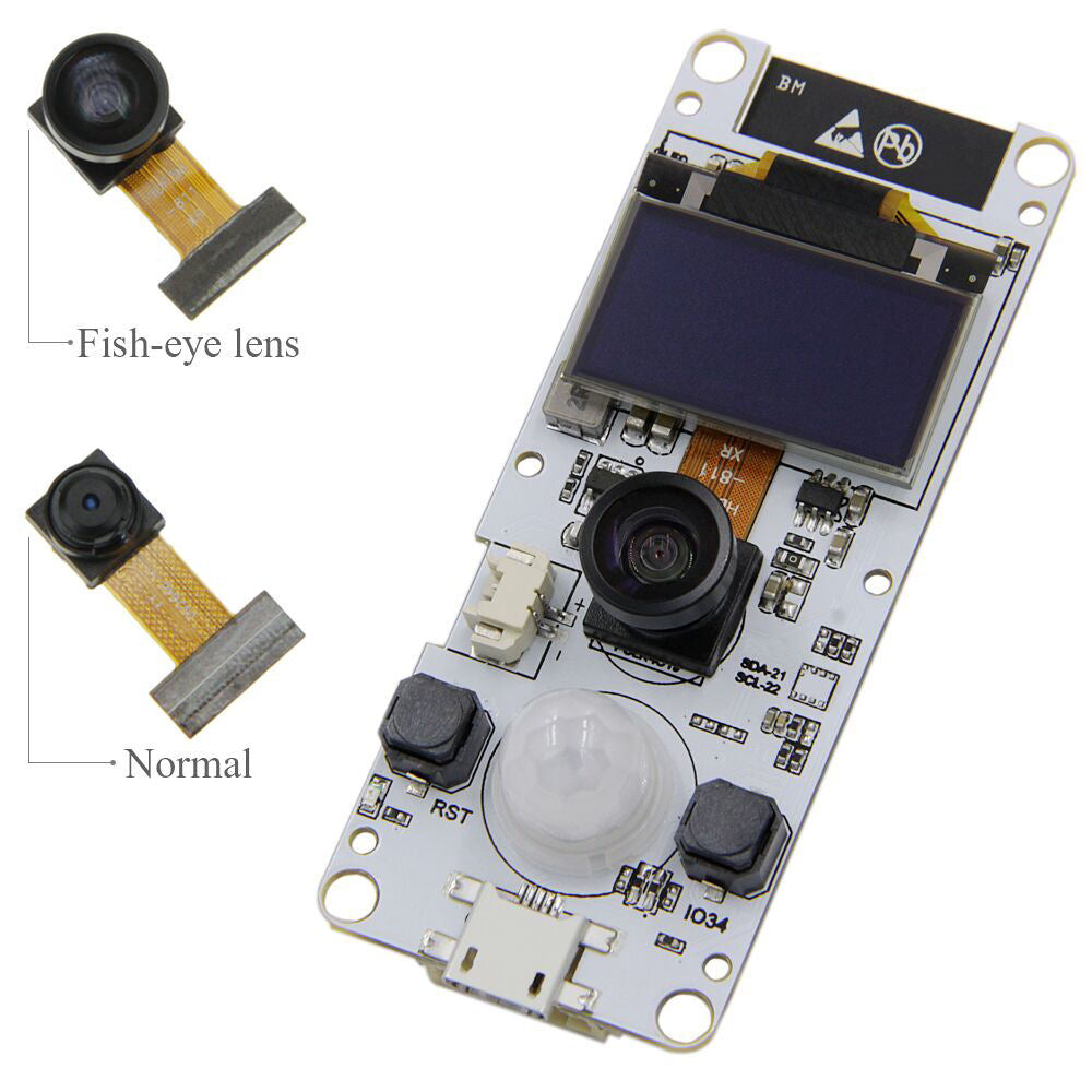 TTGO T-Camera ESP32 WROVER &amp; PSRAM Camera Module ESP32-WROVER-B OV2640 Camera Module 0.96 OLED Custom PCB customize