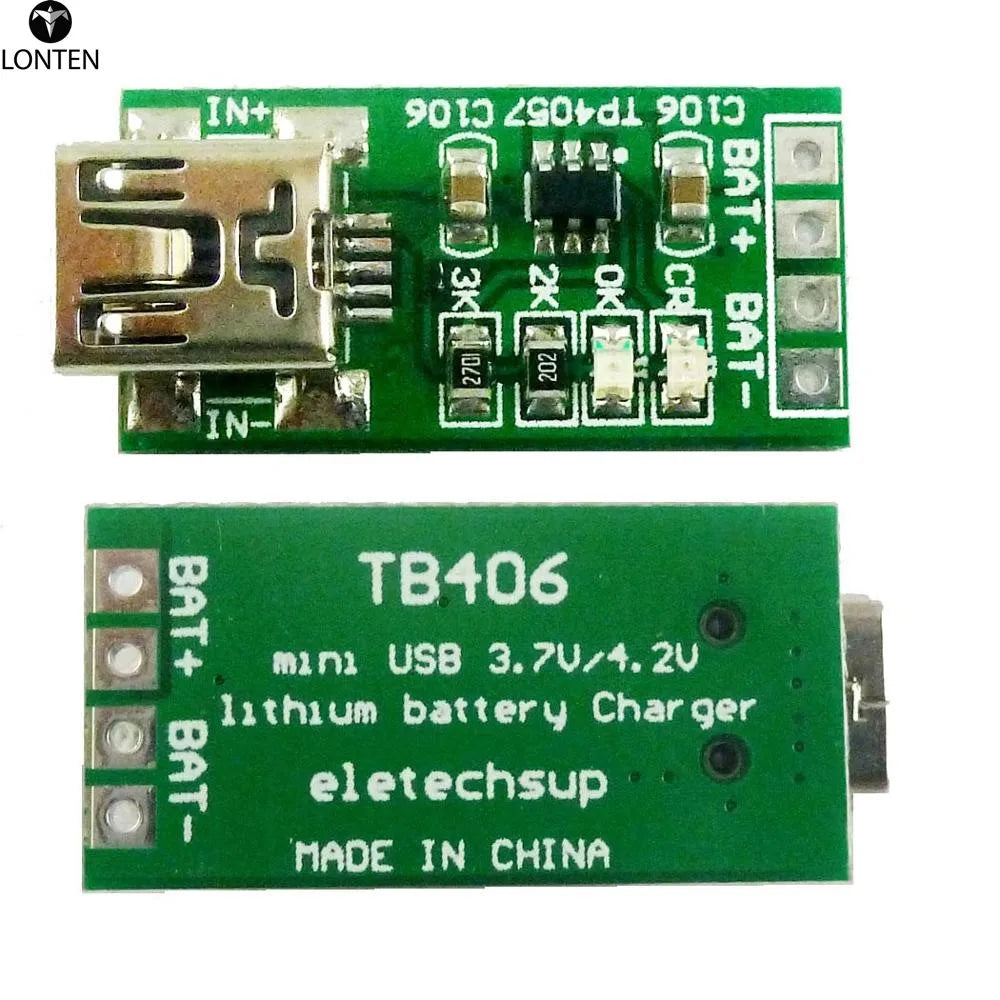 Custom Custom MINI USB Li-ion Li-Po Lithium Battery 3.7V 4.2V Charger Module PCBA Manufacturer