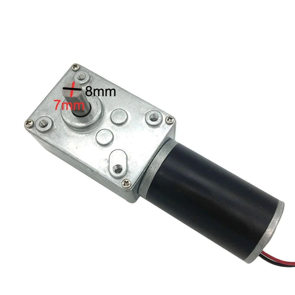 Custom Worm Gear Motor 12V 24V Reversed 12-470rpm DC Motor High Torque 3.4-70kg Self-Lock For Curtain Machine Billboard Home Equipment Manufacturer