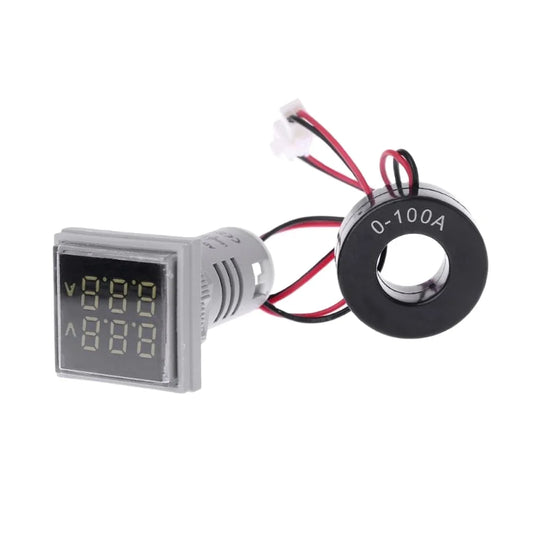 Custom Lonten 3pcs/Lot Light AC 60-500V 0-100A D18 Square LED Digital Dual Display Voltmeter Ammeter Voltage Gauge Current Meter 5 Colo Manufacturer