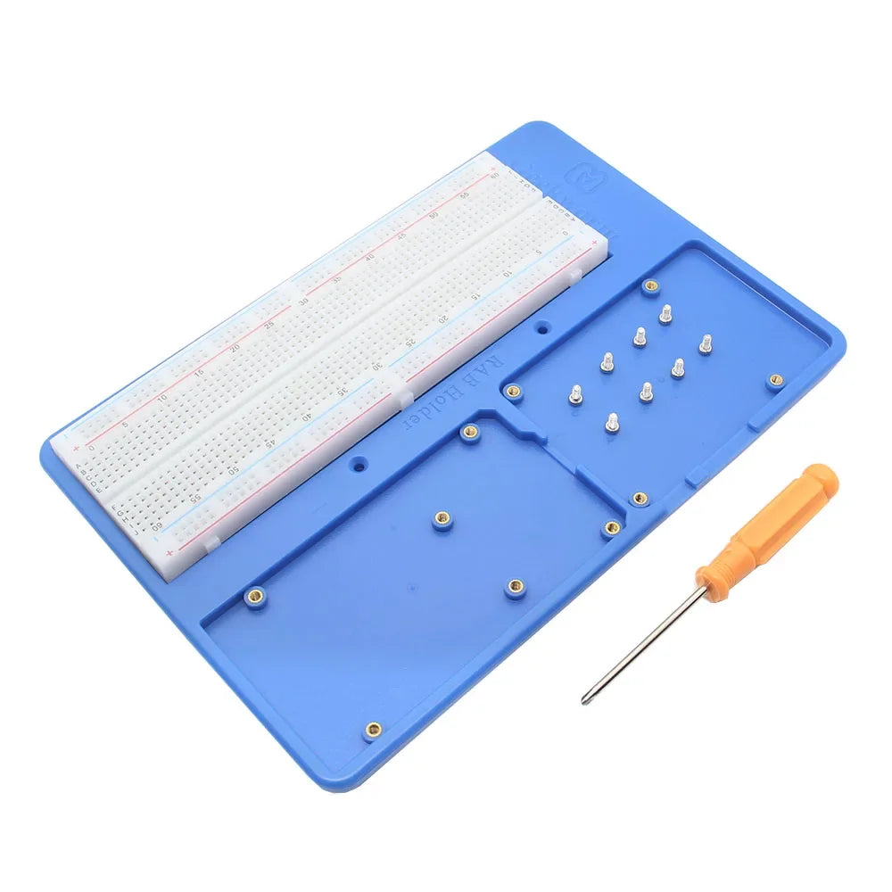 Raspberry Pi RAB Holder Breadboard ABS Case Education Platform W/ 830 Breadboard for Arduin0 Mega 2560 Raspberry Pi 5/4B/3B+