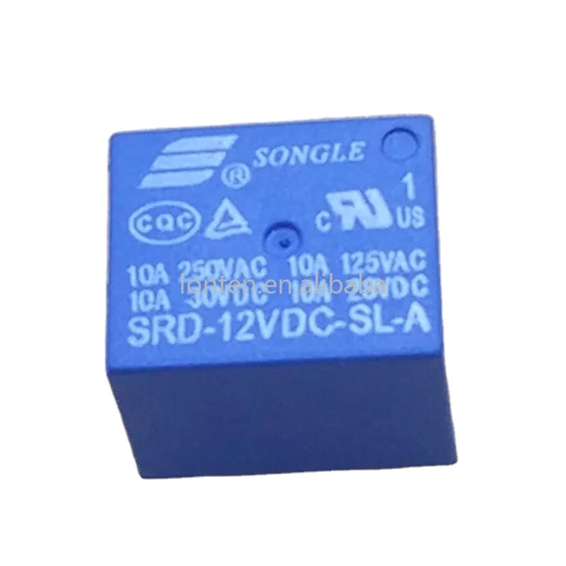 Custom 10 Pcs DC 12V Coil SPDT 4 Pin Mini Power Relay PCB Type SRD-12VDC-SL-A High quality Manufacturer