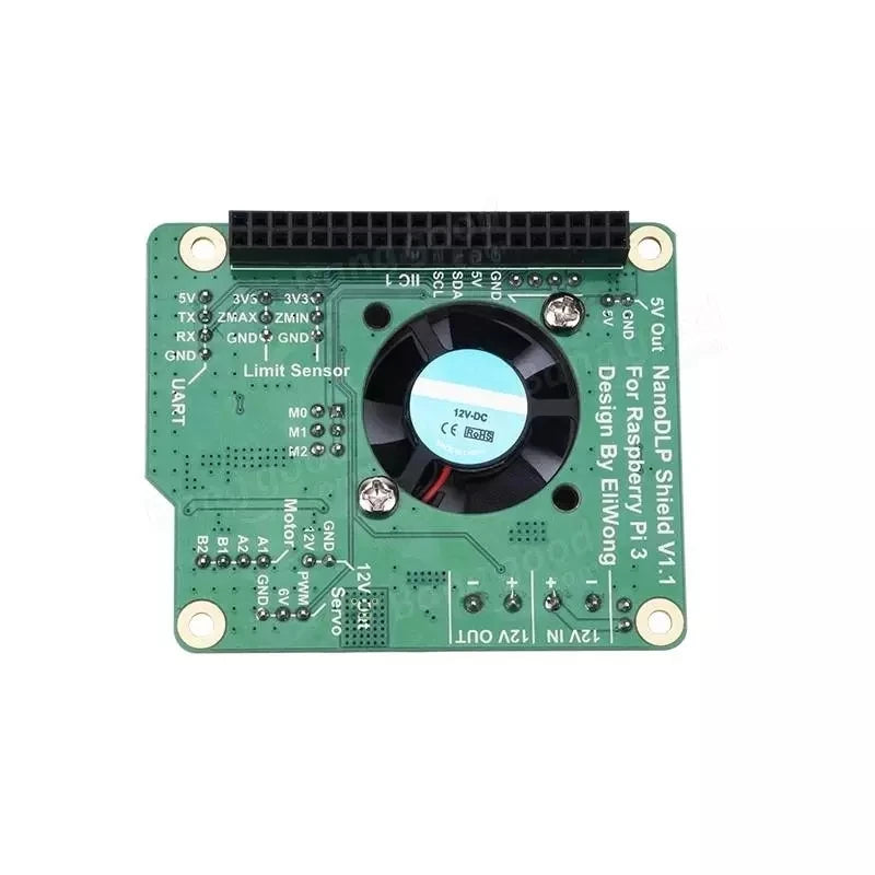 Custom NanoDLP Shield V1.1 Expansion Board With DRV8825 Controled MOS + 2PCS Limit Switch For Pi 3B And NanoDLP's Light-cured Manufacturer