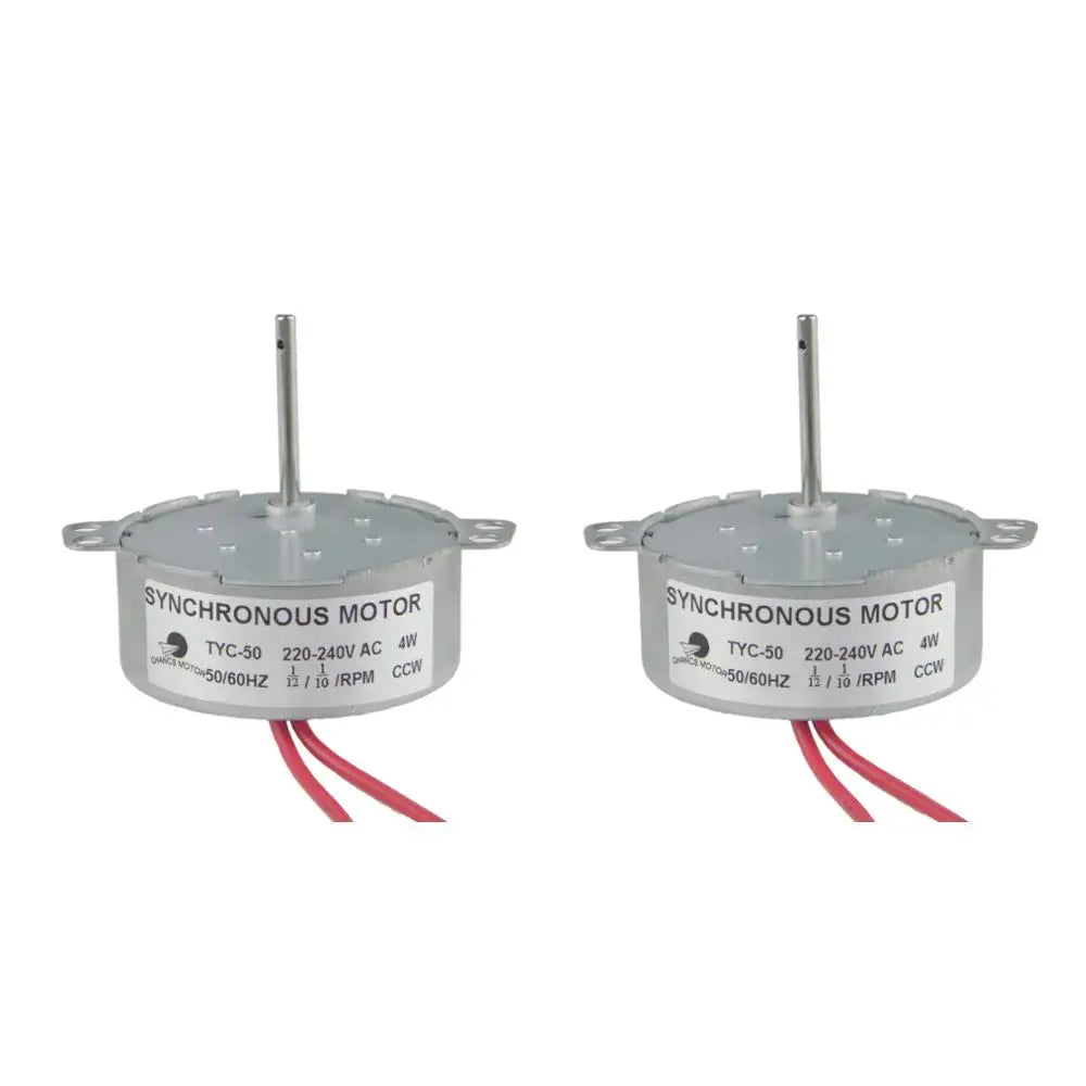Custom  Synchron Geared Motor TYC-50 220V AC 0.083RPM-0.1RPM CCW 2PCS Mini Gearbox Electric Motor Low Speed Mini Gearbox Manufacturer