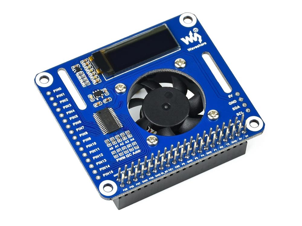 PWM Controlled Fan HAT for Raspberry Pi, I2C, Temperature Monitor Custom PCB abs break pcba dongguan pcba montage customize