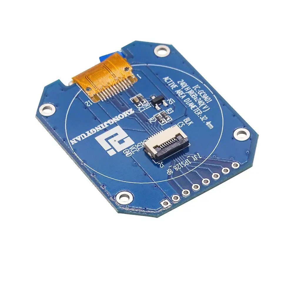 Custom DC 3.3V 1.28 inch TFT LCD Display Module Round RGB 240*240 GC9A01 Driver 4 Wire SPI Interface 240x240 Resolution adapter PCB Manufacturer