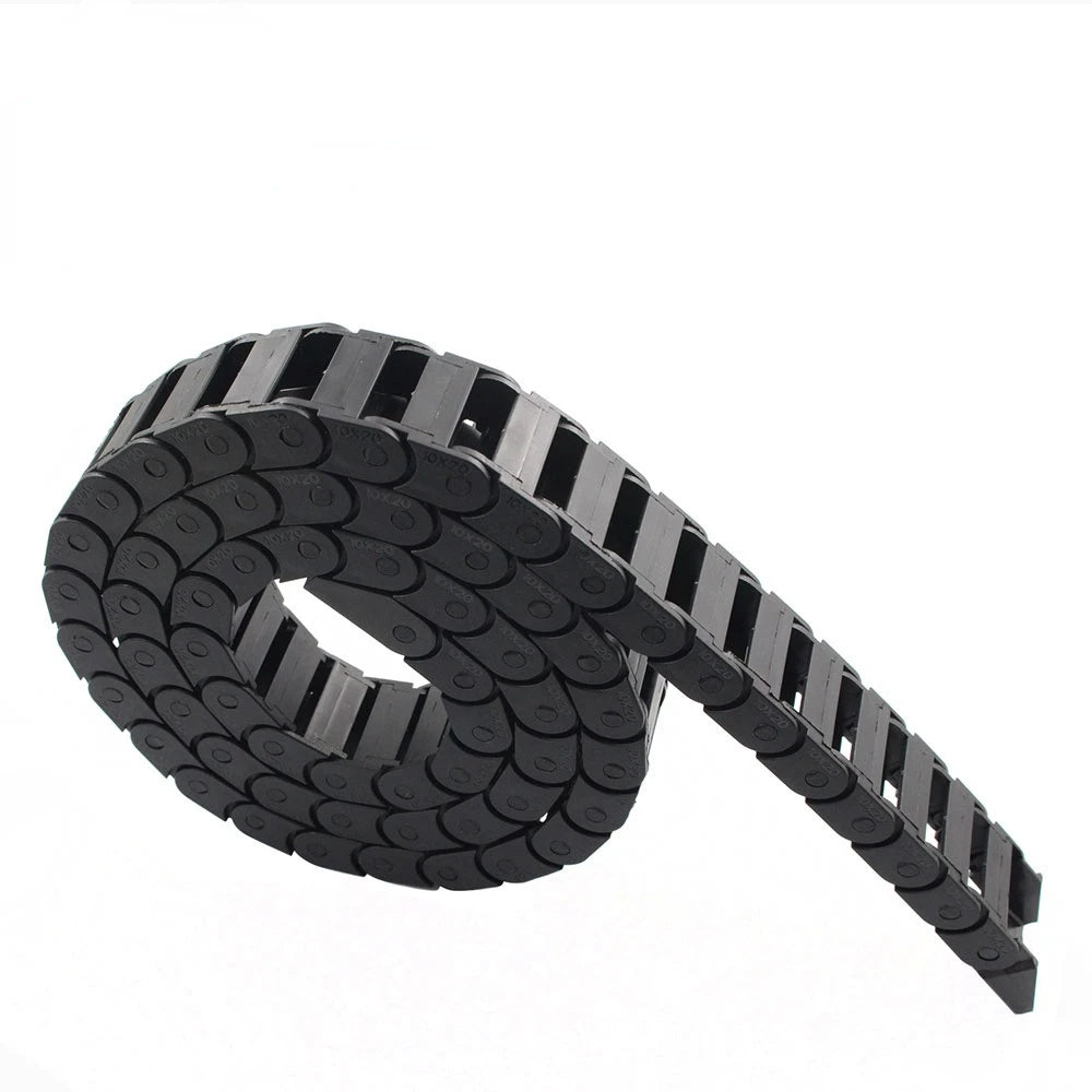 Custom Open Cable Drag 7x7 10x10 10x15 10x20 10x30 10x40 1M Chain Wire Carrier With End Connectors For CNC 3D Printer Engraving Machine Manufacturer