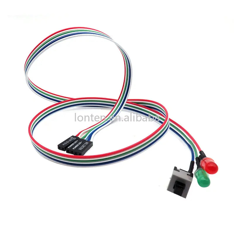 Custom Custom 65CM Slim PC Compute Motherboard Power Cable Original On Off Reset with LED Light Power Reset Switch Push Button Switch Manufacturer