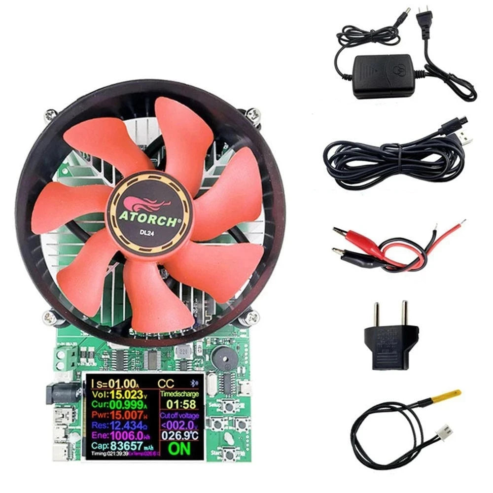 Custom 150W DL24 2.4 Inch LCD DC USB Tester Electronic Load Support APPs Battery Capacity Discharge Charge Power Meter Checker Power Manufacturer