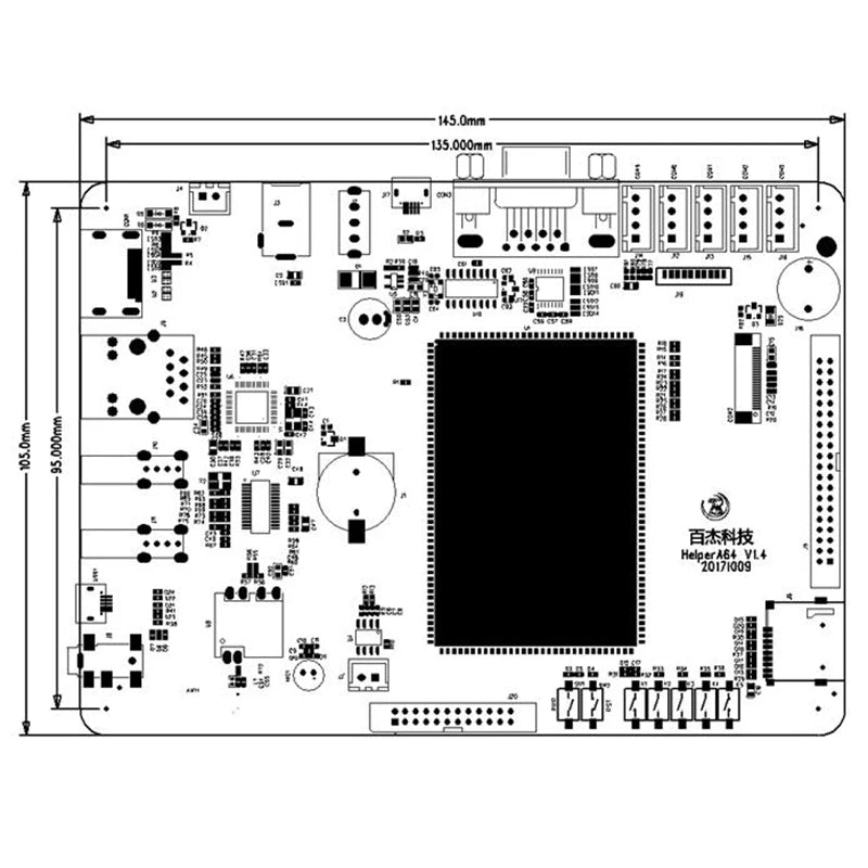 Custom HelperA64 development board With 500W camera RAM 2GB 1080P60Hz decoding Manufacturer