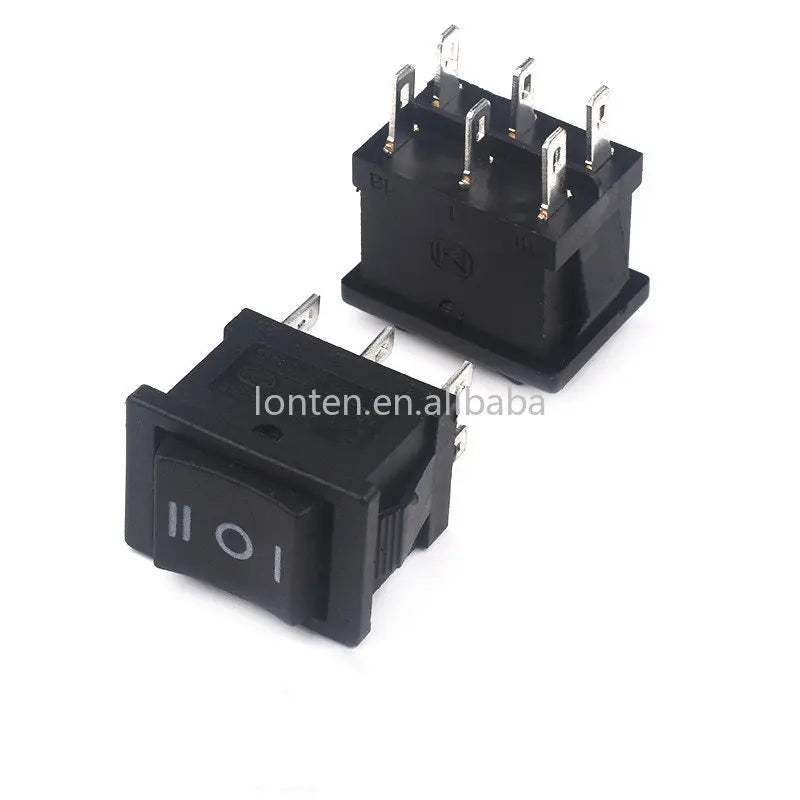 Custom 5PCS Rocker Switch 15*21mm Mini Black 3 Pin / 6 Pin on/Off/On AC 6A/250V 10A/125V KCD1 Power Button Switch Manufacturer