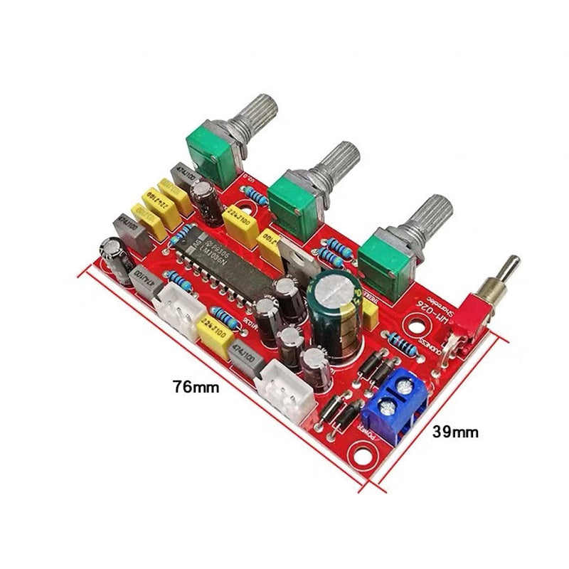 LM1036 OP-AMP HIFI Pre Amplifier Preamplifier Volume Tone Treble Bass Loudness Control audio amplifier board Preamp pcb assembly customize