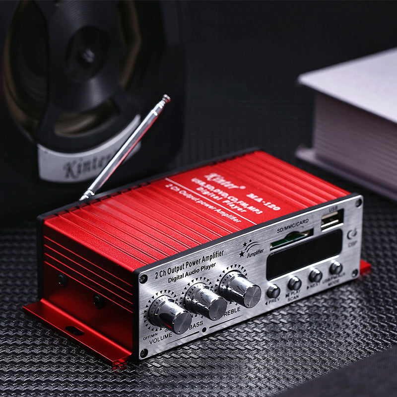 2*50W Audio FM Radio Mp3 Player Power Amplifier Stereo Equalizer HiFi Digital Mp3 Decoder Music AMP pcb assembly Customize