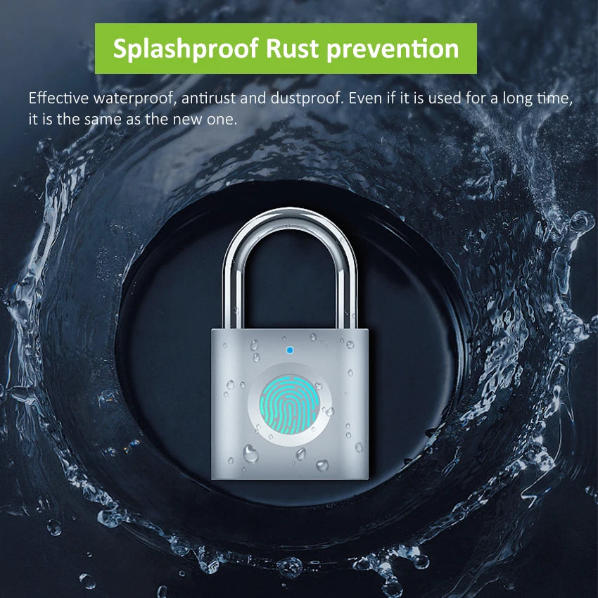 Custom Lonten smart home colorful fingerprint padlock Biometric Fingerprint Padlock luggage backpack Smart Lock Manufacturer