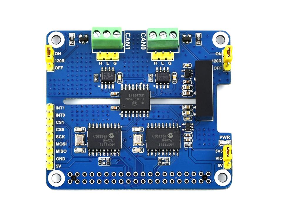 2-Channel Isolated CAN Expansion HAT for Raspberry Pi Dual Chips Solution Custom PCB motor driver pcba