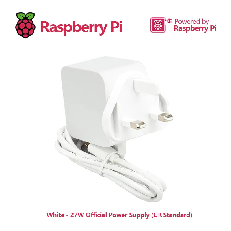 Official Raspberry Pi 5 Power Supply 27W USB-C Adapter 5.1V 5A with PD Standard Support US Plug-in