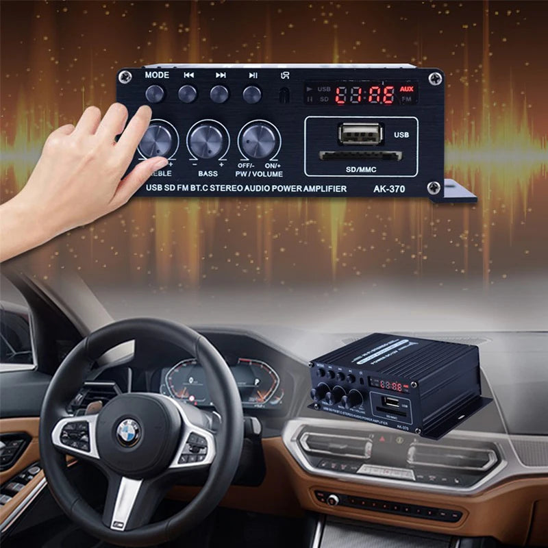 Custom 2*80W FM Radio Mp3 Player Audio Power Amplifiers Stereo Equalizer HiFi Class D Digital Mp3 Decoder Music AMP pcb assembly Manufacturer