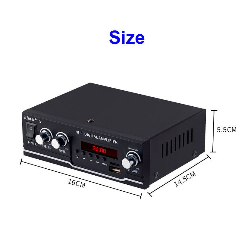 2*60W FM Mp3 Player Audio Power AMP -Compatible Equalizer HiFi Class D Digital Decoder Home Car Amplifier AC90-240V pcb assembly Customize