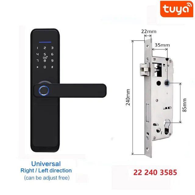 Custom Hot Waterproof Tuya APP smart lock Fingerprint door lock WiFi Smart door lock RFID Card Electronic Digital Security password loc Manufacturer