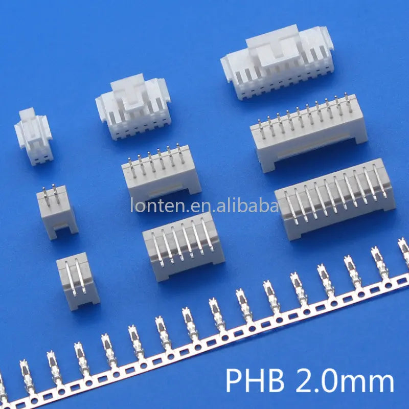 Custom 10Sets PHB 2.0MM 2/3/4/5/6/7/8/9/10pin PHB2.0 Connector plug Male + Female + Crimps Manufacturer