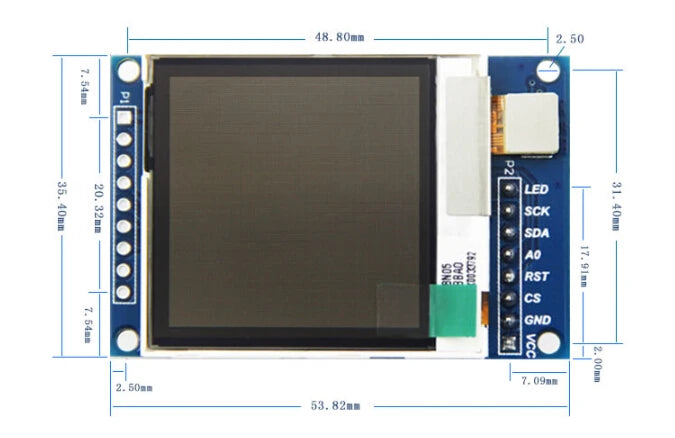 Custom 1.6" inch TFT IPS LCD Transflective Display Module LCD Display DIY SPI Serial Port 130*130 Communicate for Arduin0 Manufacturer