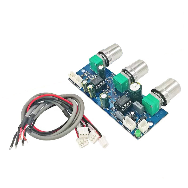 NE5532 tone Preamplifier Board 2.1 Channel Audio equalizer Subwoofer Preamp Tone Control Bass Pre amplifier DC10-24V customize