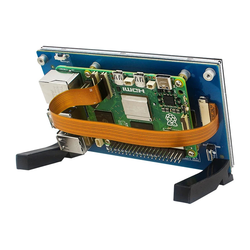 LONTEN Raspberry Pi 5 Inch DSI LCD Capacitive Touch Screen 800x480 for RPi 5/4B/3B+/3B Monitor Holder