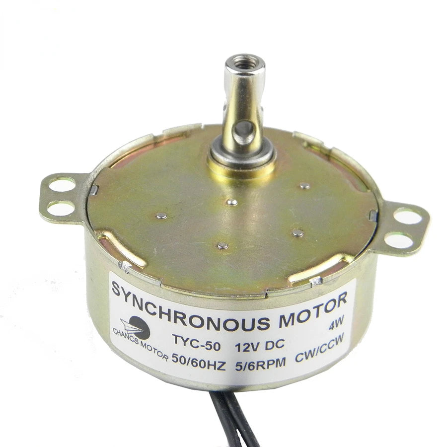 Custom TYC-50 Synchronous Motor 12V DC 5-6RPM Permanent Magnet CW/CCW Low Speed Electric Gear Synchro Motor Manufacturer