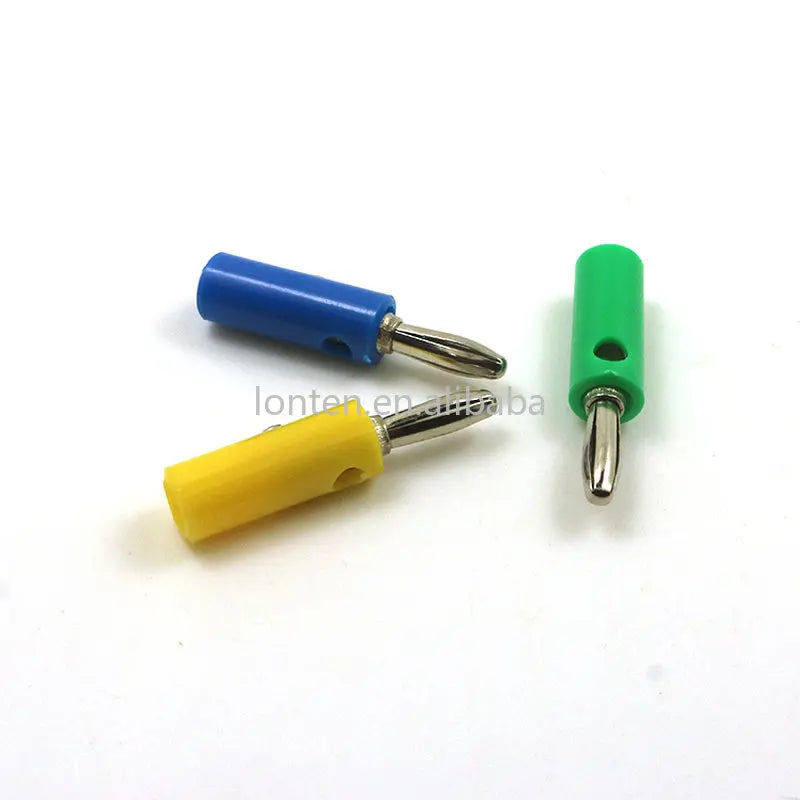 Custom Custom 10pcs Banana Plug 4mm Audio Speaker Wire Cable Screw Type Banana Connector Black Red Green Yellow Green Manufacturer