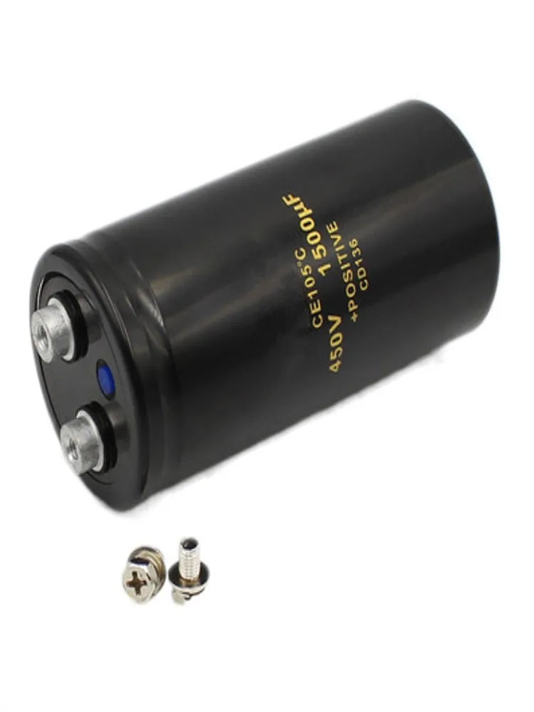 Custom 1/PCS 450V1500UF 50*105MM 1500UF 450V Bolt/Screw Foot Audio Filter Electrolytic Capacitor 105C CD136 Manufacturer
