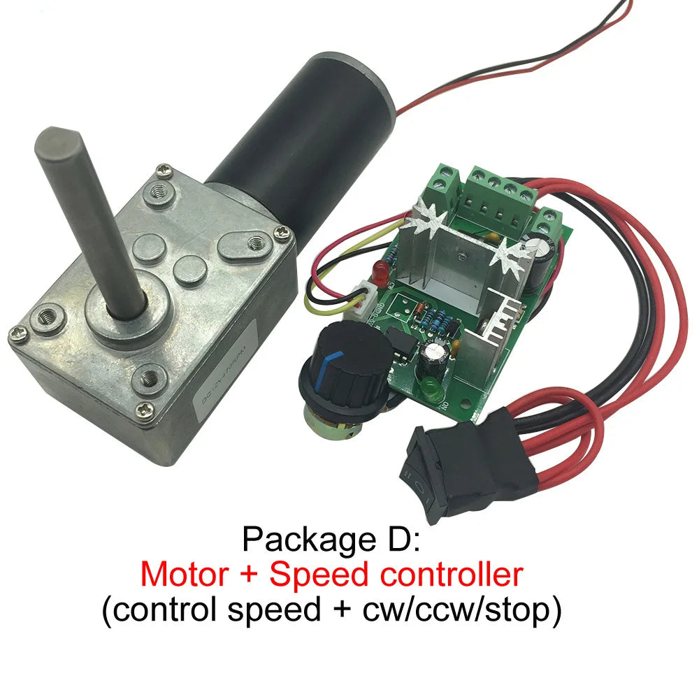 Custom DC 24V PMDC Worm Geared Motors High Torque 12V Volt DC Motor Reversed Reduction Self-Lock Extension Shaft Motor 5840-31ZY Manufacturer