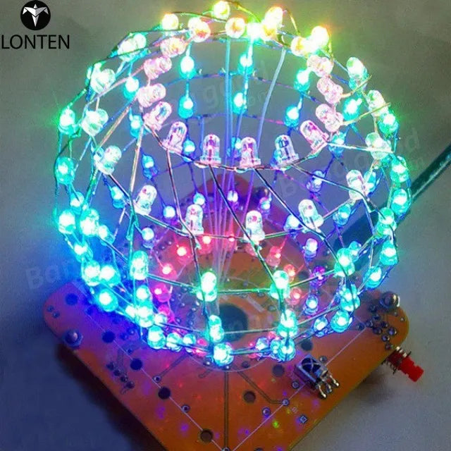 Custom Lonten DIY Spherical Spectrum Light Cube LED Flash Kit Electronic Learning Kits Manufacturer