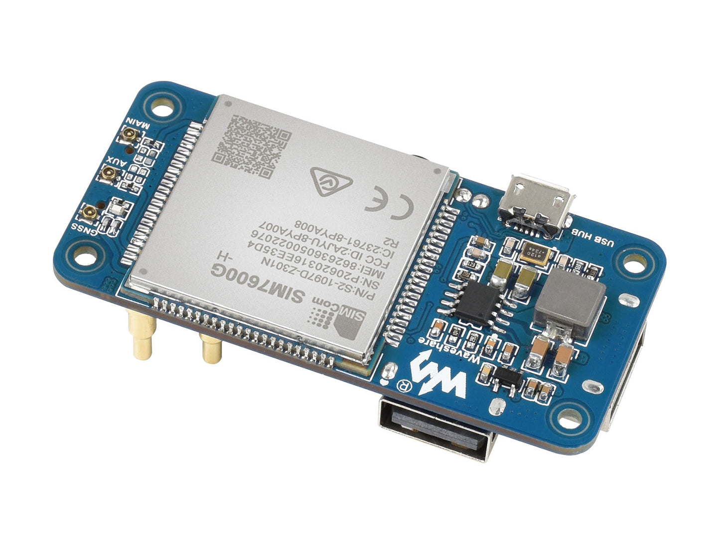 SIM7600G-H 4G Hoed (B) Voor Raspberry Pi lte Cat-4 4G / 3G / 2G Ondersteuning  Custom PCB pcba scheme development customize