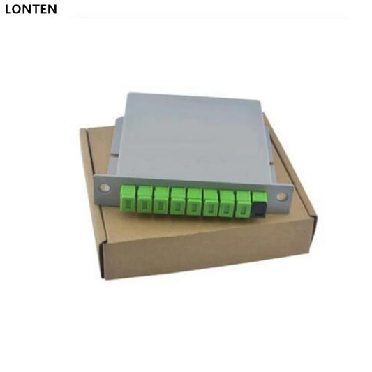 Custom 10PCS/packet SC APC PLC 1X8 splitter Fiber Optical Box FTTH PLC Splitter box with 1X8 Planar waveguide type Optical splitter Manufacturer