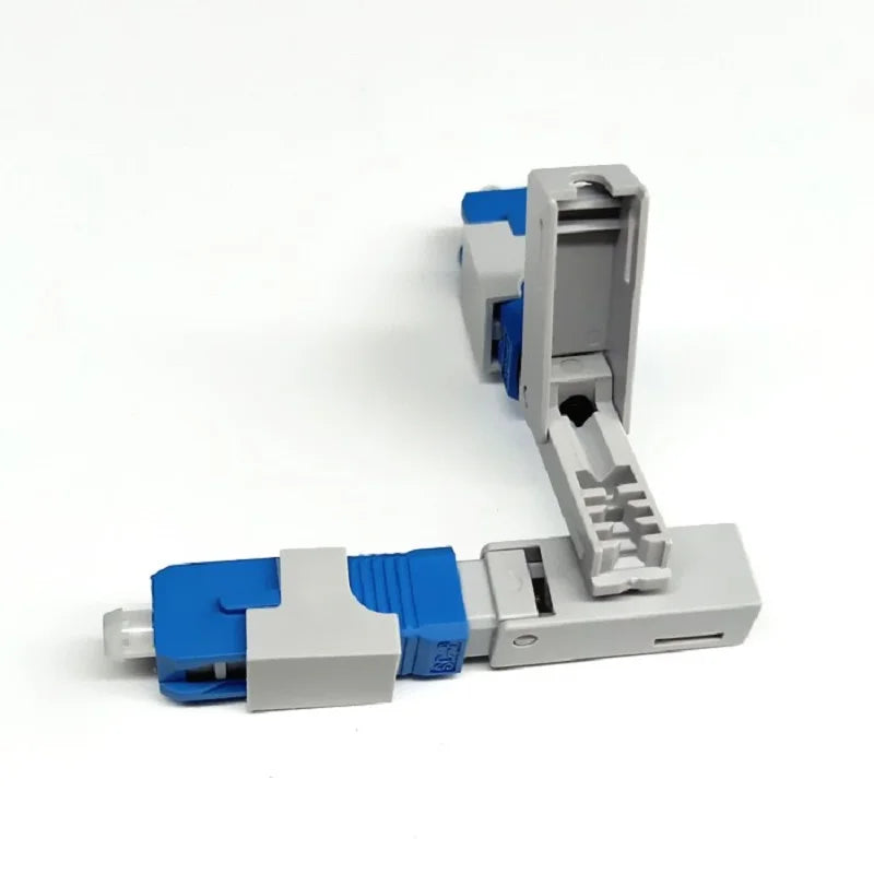 Custom 10PCSHigh Quality SC UPC/APC singlemode Flip cover fiber optic quick connector SC Embedded type FTTH Fiber Optic Fast Connector Manufacturer